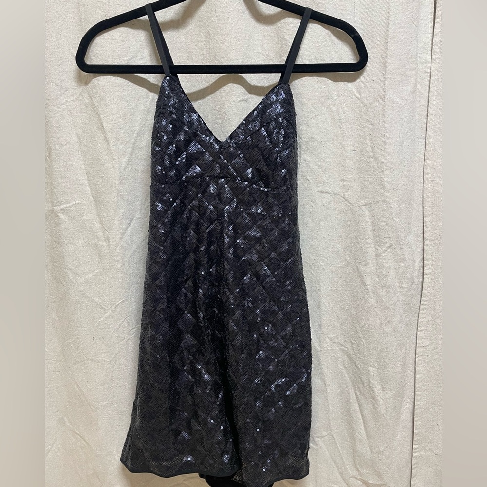 Black sequin romper